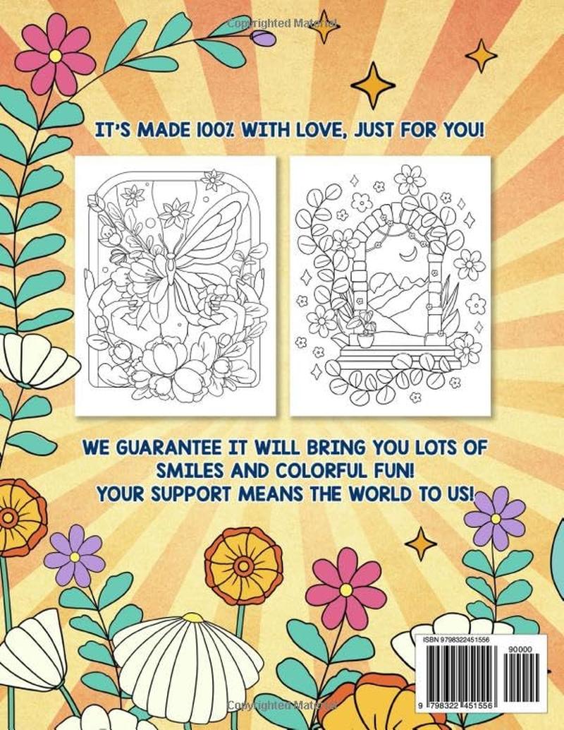 Wild Spirit: Retro Coloring Pages for Adults - Cute Fun and Relax Design - Celebrating Love, Peace and the Wild - Perfect for Stress Relief (Artist Wisdom Stress Relaxation Series)